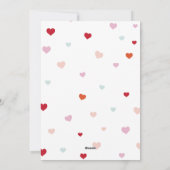 Valentinisches kleine Herzen schweben Feiertagskarte (Rückseite)