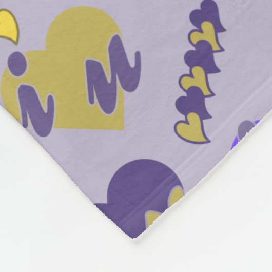 Valentinisches Muster Fleecedecke (Ecke)