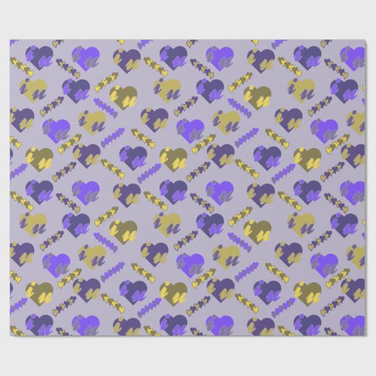 Valentinisches Muster Geschenkpapier (Flach)