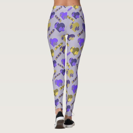 Valentinisches Muster Leggings (Rückseite)