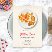 Valentinisches Party mit Brunch Chicken & Waffeln Einladung