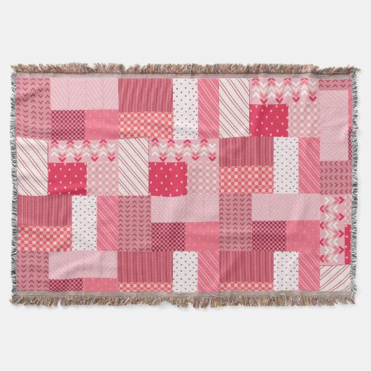 Valentinisches Patchwork Decke (Vorderseite)