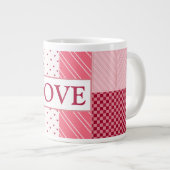 Valentinisches Patchwork Jumbo-Tasse (Vorderseite Rechts)