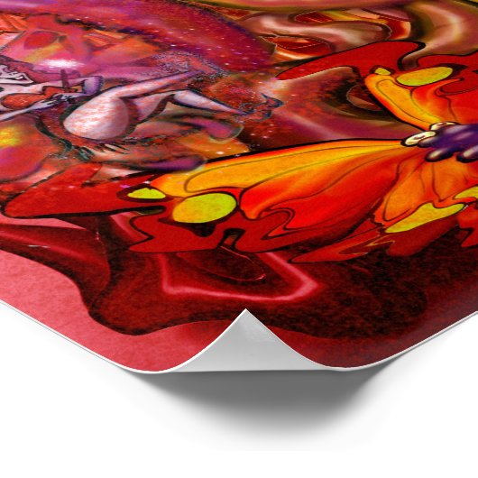 Valentinisches Regenbogenmagie Poster (Ecke)