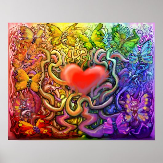 Valentinisches Regenbogenmagie Poster (Vorne)