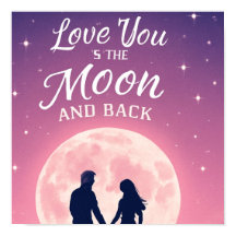 valentinisches Shirt, Liebe Mond