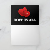 Valentinisches Silhouette-Paar Feiertagskarte (Innenseite)