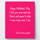 Valentinisches Tagesgedicht Fotoplatte (Vorderseite)