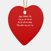 Valentinisches Tagesgedicht Keramik Ornament (Links)