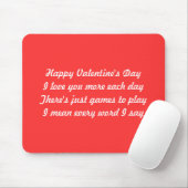 Valentinisches Tagesgedicht Mousepad (Mit Mouse)
