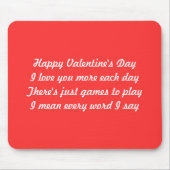 Valentinisches Tagesgedicht Mousepad (Vorne)