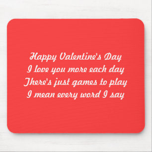 Valentinisches Tagesgedicht Mousepad