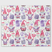 Valentinisches Thema Gnome Pattern Geschenkpapier (Flach)