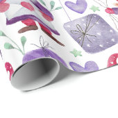 Valentinisches Thema Gnome Pattern Geschenkpapier (Rolleneckpunkt)