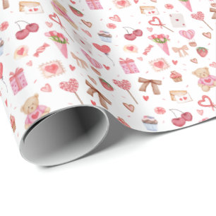 Valentinisches Wrapping Paper Geschenkpapier