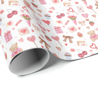 Valentinisches Wrapping Paper Geschenkpapier