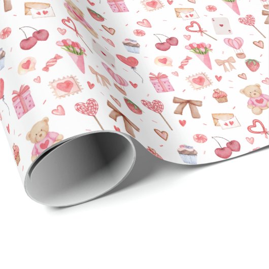 Valentinisches Wrapping Paper Geschenkpapier (Rolleneckpunkt)