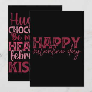 Valentinisches Zitat zur Typografie der Schwarzen  Feiertagskarte