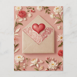 Valentinismus Blüte Feiertagspostkarte