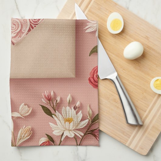 Valentinismus Blüte Geschirrtuch (Viertel Falte)