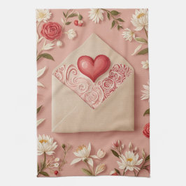 Valentinismus Blüte Geschirrtuch