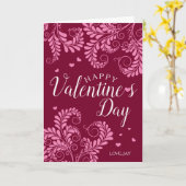 Valentinkarte der Floral (Rosa & Rot) Karte (Gelbe Blume)