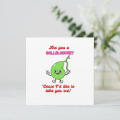 Valentinkarte der Gallenblase Feiertagskarte (Stehend Vorderseite)