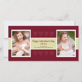 Valentinkarte für das Rote Herz des Fotos Feiertagskarte