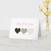 Valentinkarte für drei Herzen Karte (Gelbe Blume)