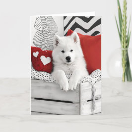 Valentinkarte für Samoyed Hunde Dankeskarte