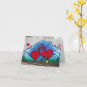 Valentinkarte im Graffiti-Stil Karte (Gelbe Blume)