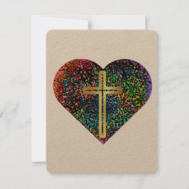 VALENTINKARTE MIT KREUZ UND HERZ FEIERTAGSKARTE