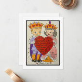 Valentinkarte Mitteilungskarte (Vorderseite/Rückseite Beispiel)