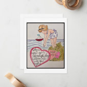 Valentinkarte Mitteilungskarte (Vorderseite/Rückseite Beispiel)