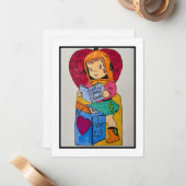 Valentinkarte Mitteilungskarte (Vorderseite/Rückseite Beispiel)