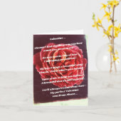 Valentinkarte personalisiertes Gedicht Karte (Gelbe Blume)