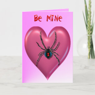 Valentinkarte Spider Herz Feiertagskarte