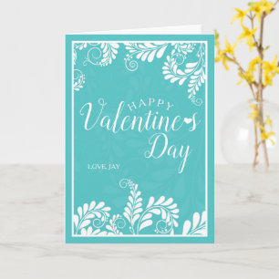 Valentinkarte (Türkis) Karte