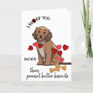 Valentinkarte von Ihrer Cockapoo Hund Liebe Biscui Feiertagskarte