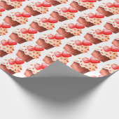 Valentinkuchen mit Herzen Geschenkpapier (Ecke)