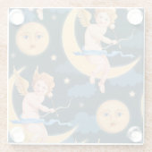 Valentinkuppe, Mond: nahtloses Muster Glasuntersetzer (Rückseite)