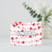 Valentinlicht Postkarte (Stehend Vorderseite)