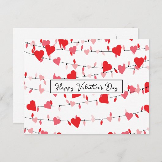 Valentinlicht Postkarte (Vorne/Hinten)