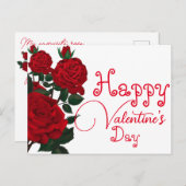 Valentinmassage Feiertagspostkarte (Vorne/Hinten)