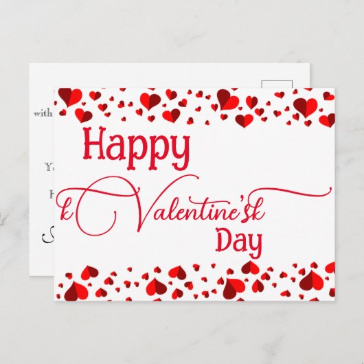 Valentinmassage Postkarte (Vorne/Hinten)