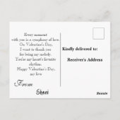 Valentinmassage Postkarte (Rückseite)