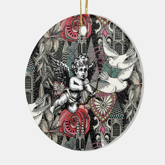 Valentinmaximalismus im Dunkeln Keramik Ornament (Links)