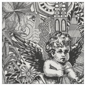 Valentinmaximalismus Schwarz-weiß Stoff (Nahaufnahme)