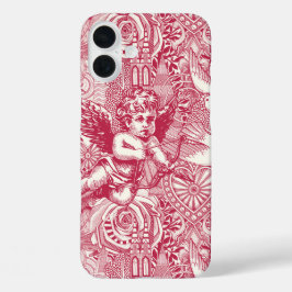 Valentinmaximalismus viva magenta halbe Perle iPhone 16 Plus Hülle