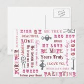 Valentinmeldungen Postkarte (Vorne/Hinten)